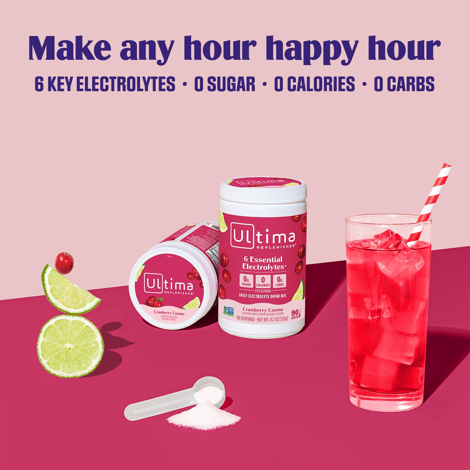 Ultima Replenisher Daily Electrolyte Powder Drink Mix – Sugar Free – Lemonade, 90 Servings – Hydration Powder with 6 Key Electrolytes and Trace Minerals – Keto Friendly, Vegan, Non-GMO - Nirvana Guru