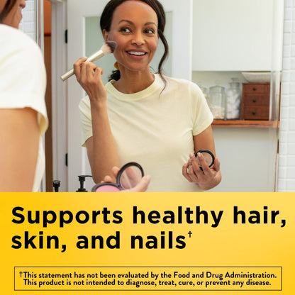 Nature Made Hair Skin and Nails with Biotin 2500 mcg, Dietary Supplement For Healthy Hair Skin and Nails Support, 120 Softgels, 120 Day Supply - Nirvana Guru