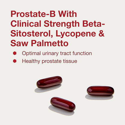 PROTOCOL FOR LIFE BALANCE Prostate-B Clinical Strength - Prostate Health Supplement for Men - with Beta Sitosterol, Lycopene & Saw Palmetto - Halal & Dairy Free - 90 Softgels Nirvana Guru