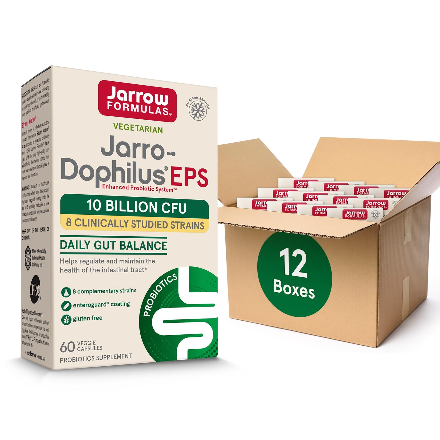 Jarrow Formulas Probiotics 10 Billion CFU - Probiotic Supplement Capsules for Gut Health for Women and Men, 120 Veggie Capsules, Up to 60 Days - Nirvana Guru