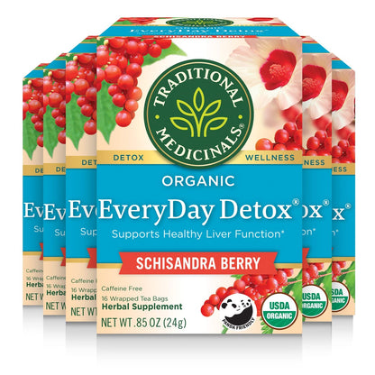 Traditional Medicinals Tea, Organic Roasted Dandelion Root, Supports Kidney Function & Healthy Digestion, 96 Tea Bags (6 Pack) - Nirvana Guru