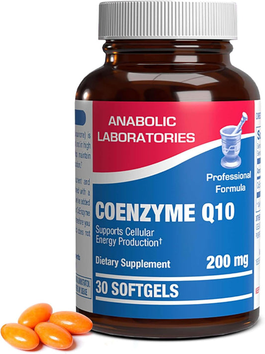 High Absorption CoQ10 200mg Softgels - Clinical Formula Coenzyme Q10 200mg for Skin Heart Energy Antioxidant and Brain Support - Easy to Swallow - Made in The USA in cGMP Facilities - 30 Servings Nirvana Guru