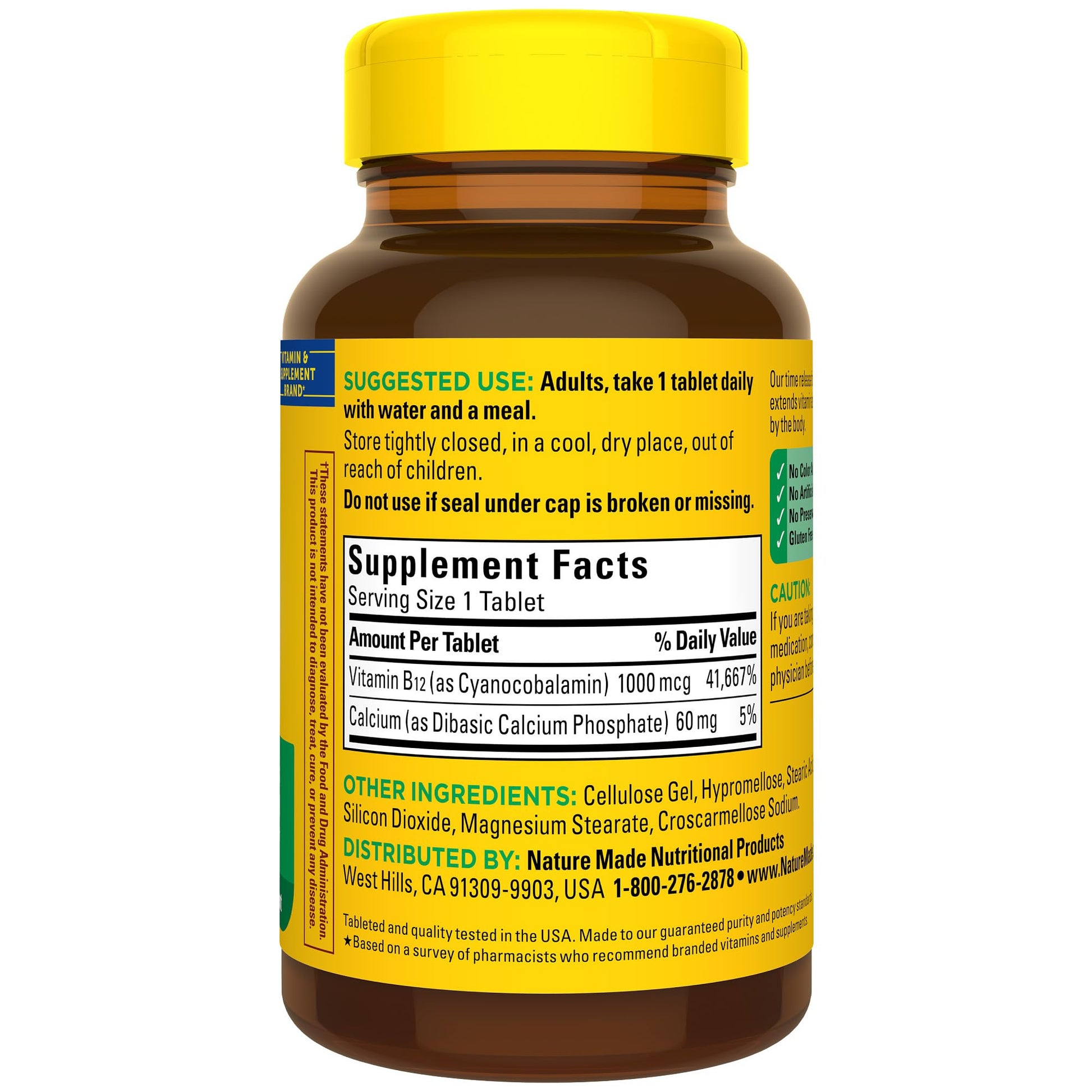 Nature Made Vitamin B12 1000 mcg, Dietary Supplement For Energy Metabolism Support, 160 Time Release Tablets, 160 Day Supply - Nirvana Guru