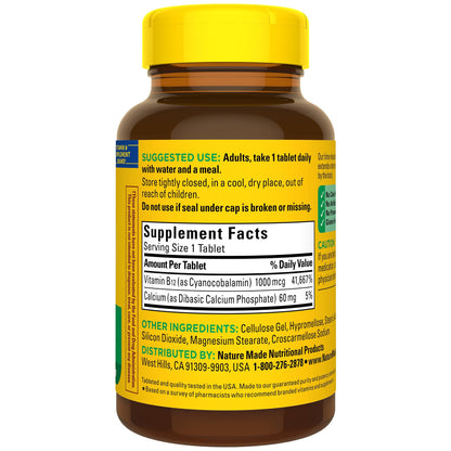 Nature Made Vitamin B12 1000 mcg, Dietary Supplement For Energy Metabolism Support, 160 Time Release Tablets, 160 Day Supply - Nirvana Guru