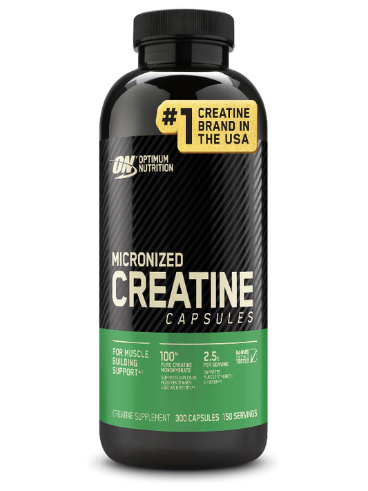 Optimum Nutrition Micronized Creatine Monohydrate Capsules, Keto Friendly, 2500mg, 100 Capsules - Nirvana Guru