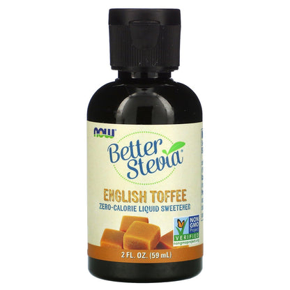 NOW Foods, Better Stevia, Liquid Zero-Calorie Sweetener, English Toffee, Low Glycemic Impact, Kosher, 2-Ounce - Nirvana Guru