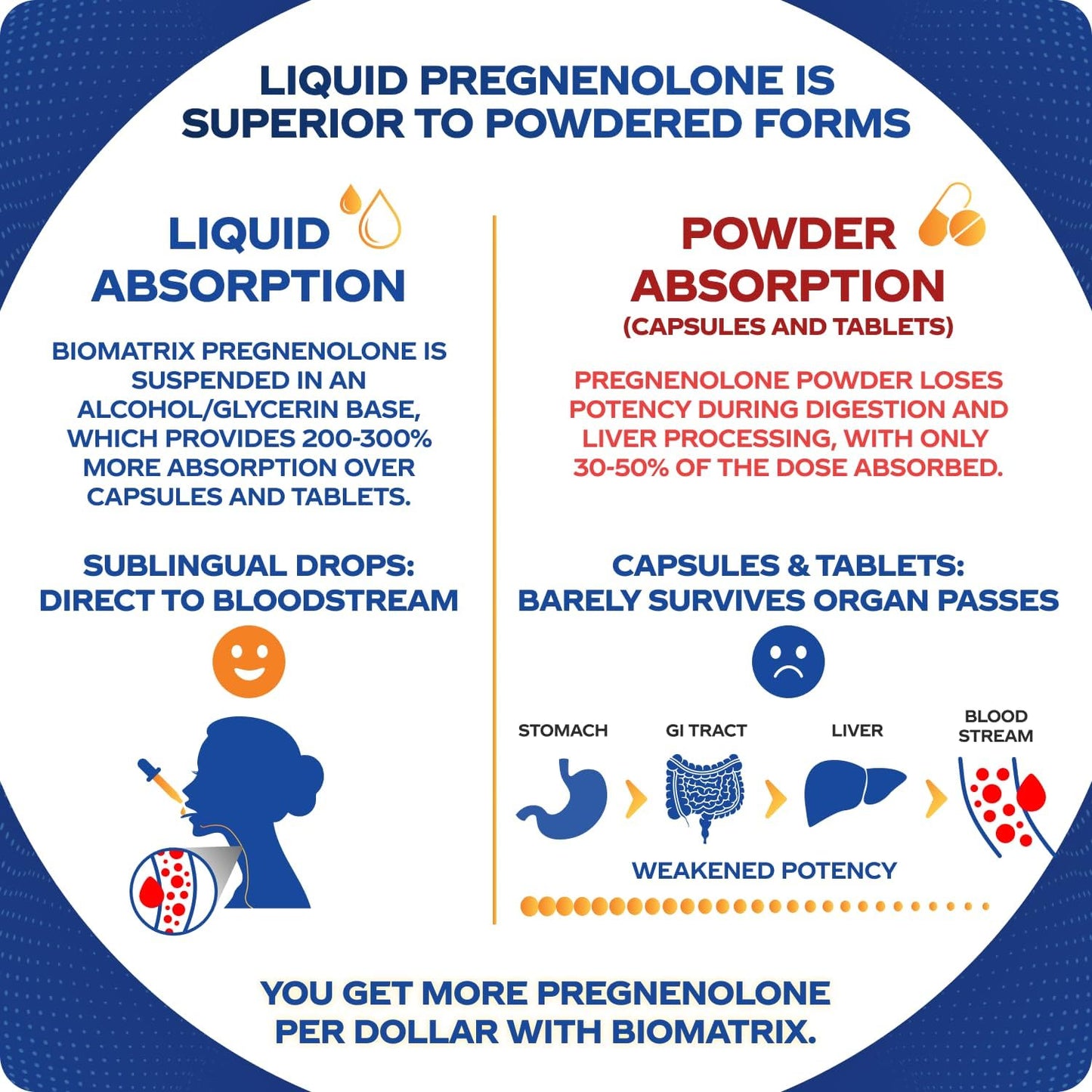 BioMatrix Pregnenolone Supplement, Sublingual Micronized Liquid for Memory, Mood, Brain Health | 3X Better Absorption Than Capsules (30 ml) - 30-60 Day Supply Nirvana Guru