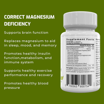 Magnesium Breakthrough Supplement 4.0 - Has 7 Forms of Magnesium: Glycinate, Malate, Citrate, and More - Natural Sleep and Brain Supplement - 90 Capsules Nirvana Guru