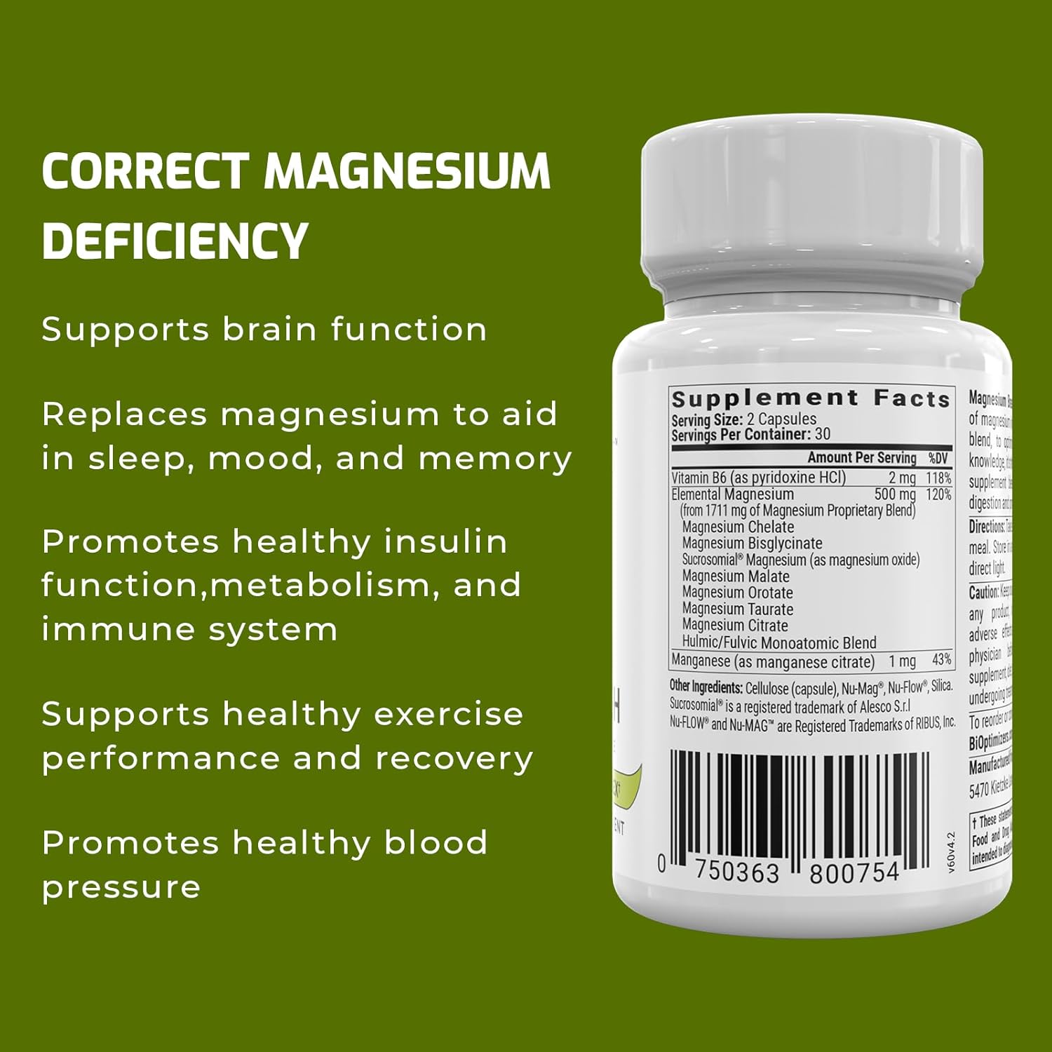BiOptimizers Magnesium Breakthrough 4.0, (60 Capsules) & Cycle Care, (90 Capsules) - Natural Sleep, Brain, and Menstrual Relief Support Supplement Bundle Nirvana Guru