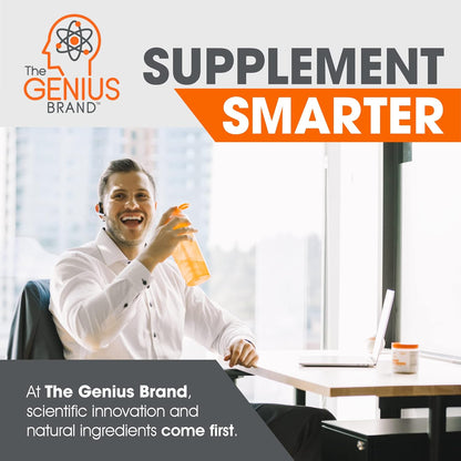 Genius Caffeine - Sustained-Release Microencapsulated Caffeine Pills for Smooth, Long-Lasting Energy & Focus - No Jitters or Crash - 100mg per Capsule - 100 Servings - Natural Performance Booster