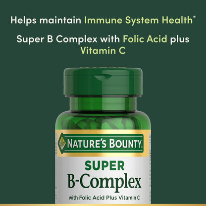 Nature's Bounty Super B Complex Vitamins with Vitamin C & Folic Acid, Vitamins for Immune & Cellular Energy Support, 150 Tablets Nirvana Guru