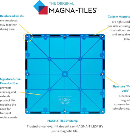 MAGNA-TILES Classic 100-Piece Magnetic Construction Set, The ORIGINAL Magnetic Building Brand Nirvana Guru