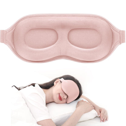 MZOO Sleep Eye Mask for Side Sleeper Men Women, Zero Eye Pressure 3D Sleeping Mask, Light Blocking Patented Design Night Blindfold, Soft Eye Shade Cover for Travel, Black