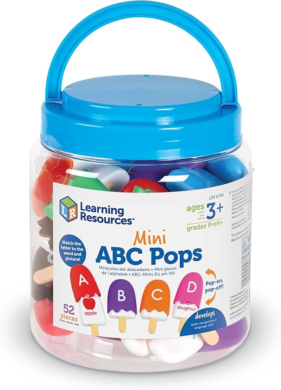 Learning Resources Mini ABC Pops – Alphabet Learning Toys, ABC Puzzle, Phonics Games for Toddlers, Fine Motor Toys, Play Food Set, Preschool Learning Activities, Sensory Bin Letters, Gifts for Kids nirvanaguru