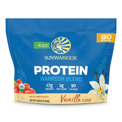Organic Plant Based Protein Powder | Vegan Organic Protein Powder Vanilla Flavored with BCAA Amino Acids & Hemp Seed Pea Blend | Non-GMO Soy Dairy Filler & Gluten Free (Vanilla, 32 Servings) - Nirvana Guru