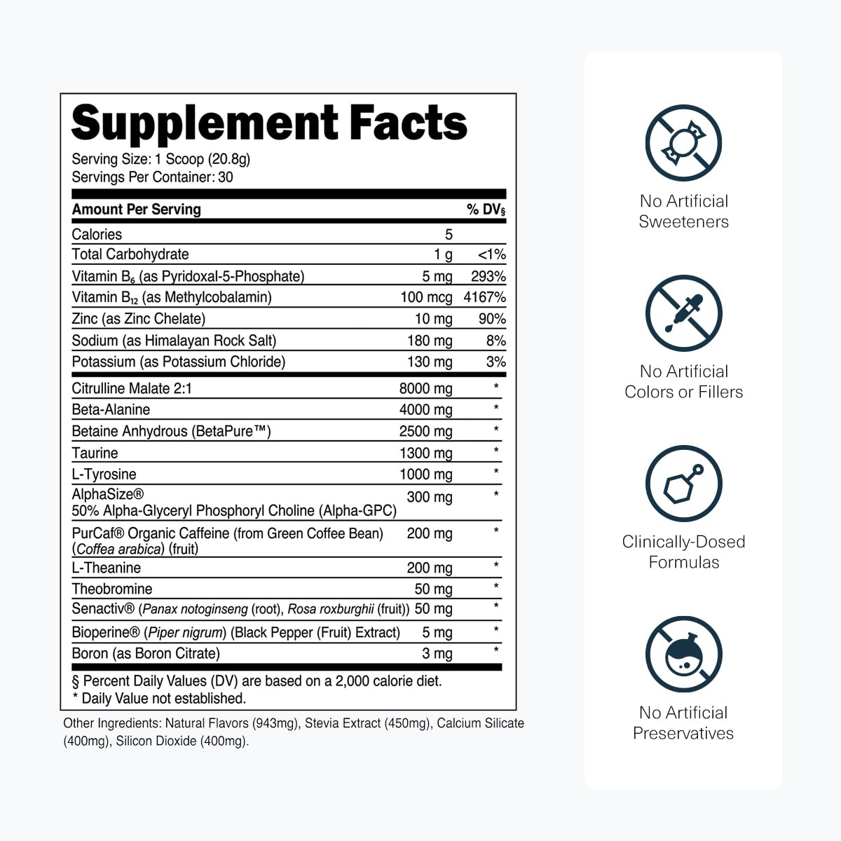 Transparent Labs Bulk Pre Workout Powder - Naturally Sweetened Advanced Pre-Workout Formula for Muscle Building and Strength - 30 Servings, Peach Mango Nirvana Guru