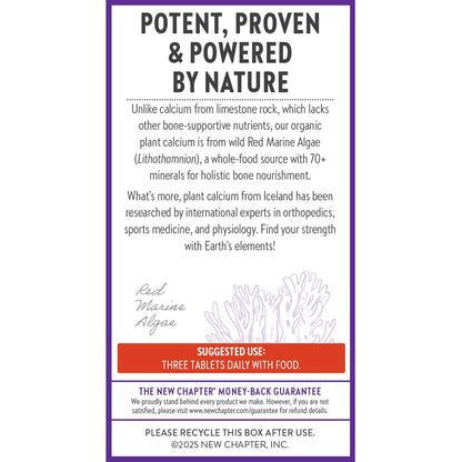 New Chapter Calcium Supplement - Bone Strength Organic Calcium with Magnesium, Vitamin D3+K2, 70+ Trace Minerals for Bone Health, Gluten Free, Easy to Swallow Slim Tablets - 120 Count Nirvana Guru