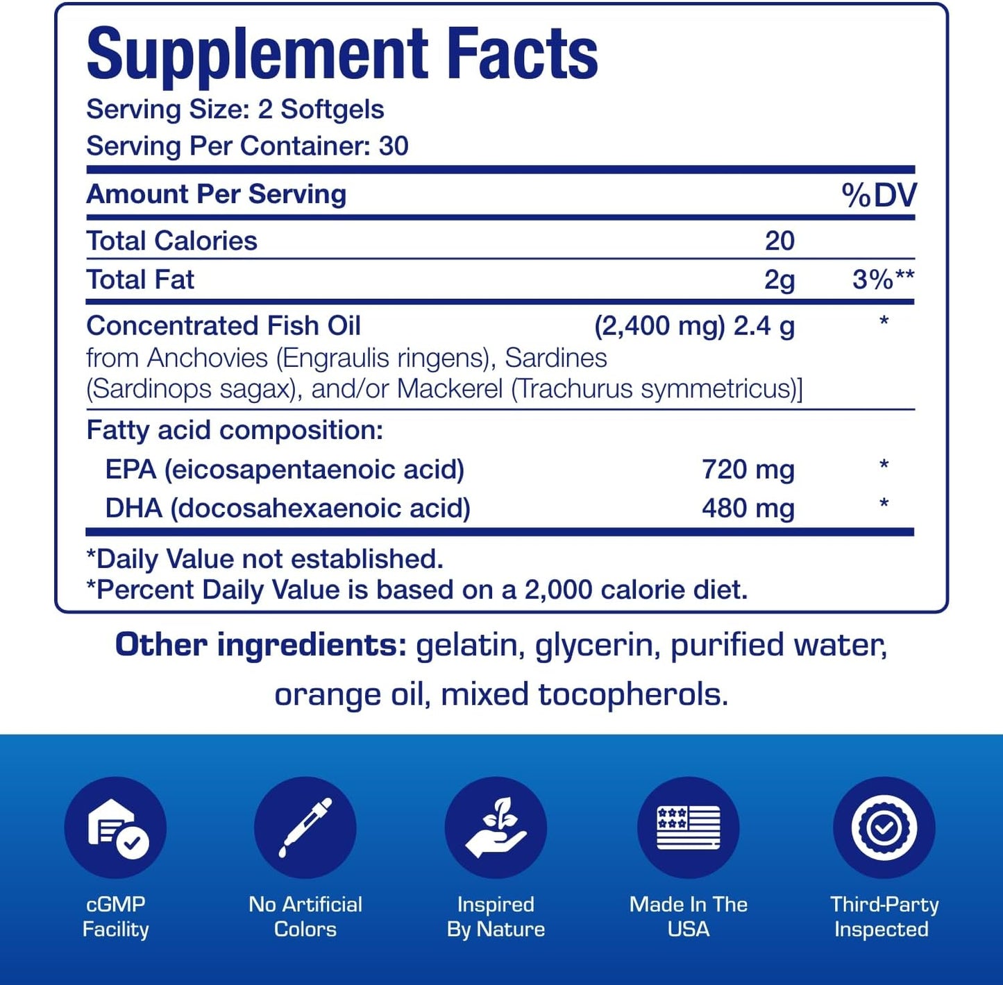 Omega 3 Fish Oil 1200 mg - Clinical DHA EPA Omega 3 Supplement with Burpless Fish Oil Brain Heart & Overall Health - Molecularly Distilled for Purity - Certified Sustainably Sourced (Orange Flavored) Nirvana Guru