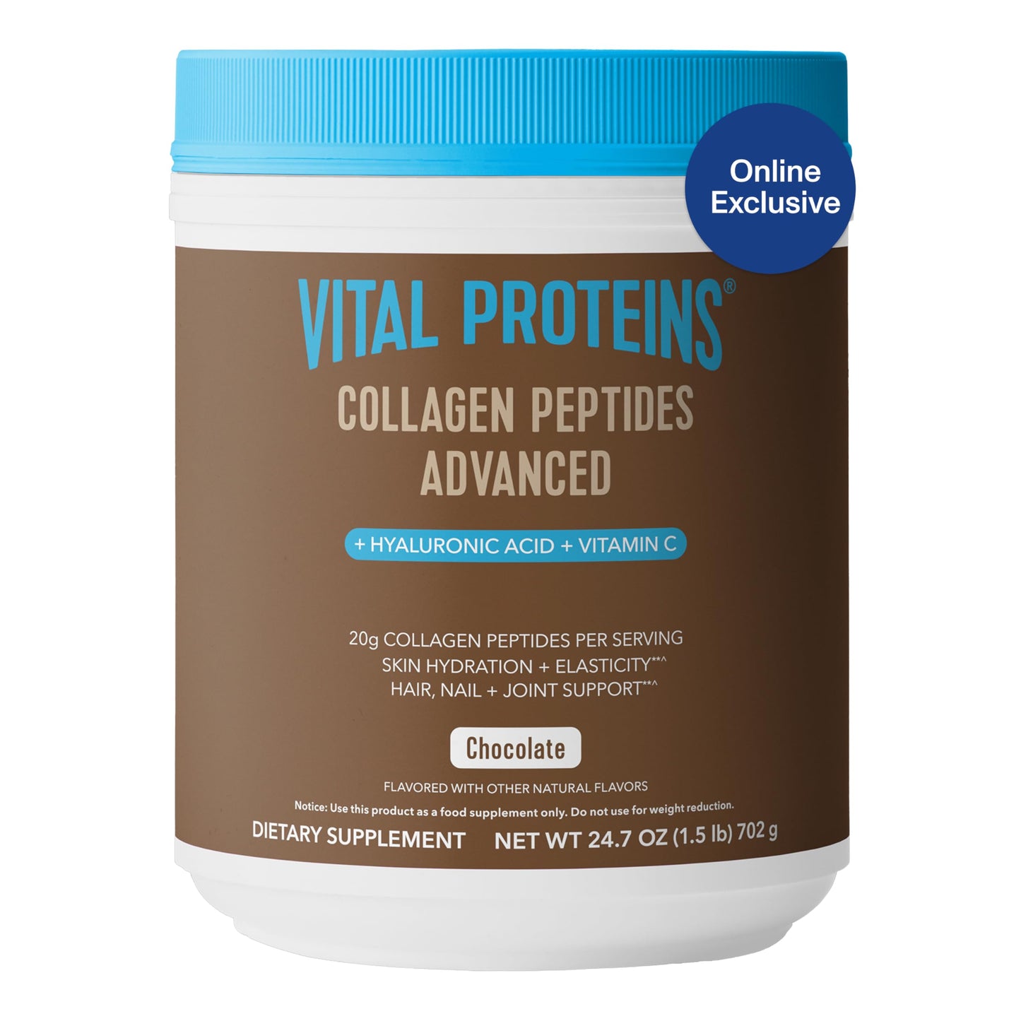 Vital Proteins Collagen Peptides Powder Advanced with Hyaluronic Acid & Vitamin C, Collagen Supplements, Unflavored, 13 Servings - Nirvana Guru