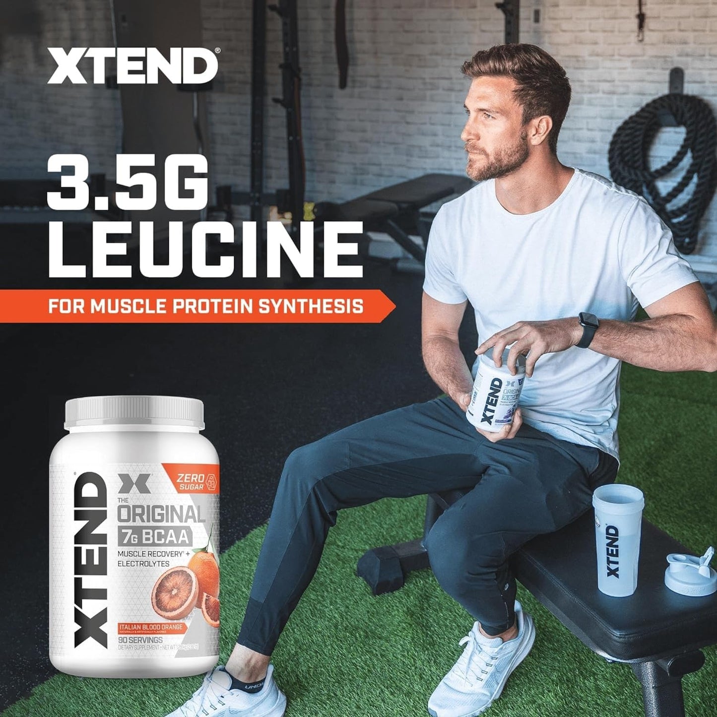Original BCAA Powder Airheads Candy Flavor, 7g BCAA and 2.5g L-Glutamine, Sugar Free Post Workout Muscle Recovery Drink with Amino Acids for Men & Women, 30 Servings Nirvana Guru