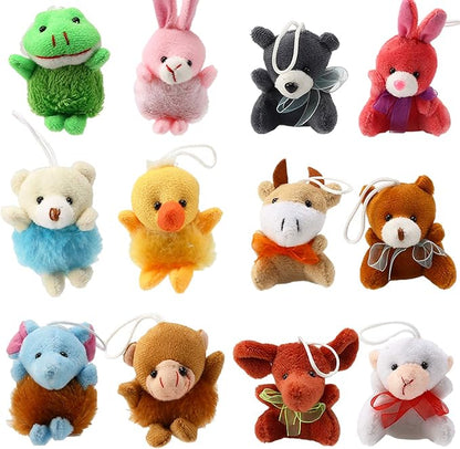 32 Piece Mini Plush Animal Toy Set, Cute Small Animals Plush Keychain Decoration for Themed Parties, Kindergarten Gift, Teacher Student Award, Goody Bags Filler for Boys Girls Child Kid Laxdacee nirvanaguru