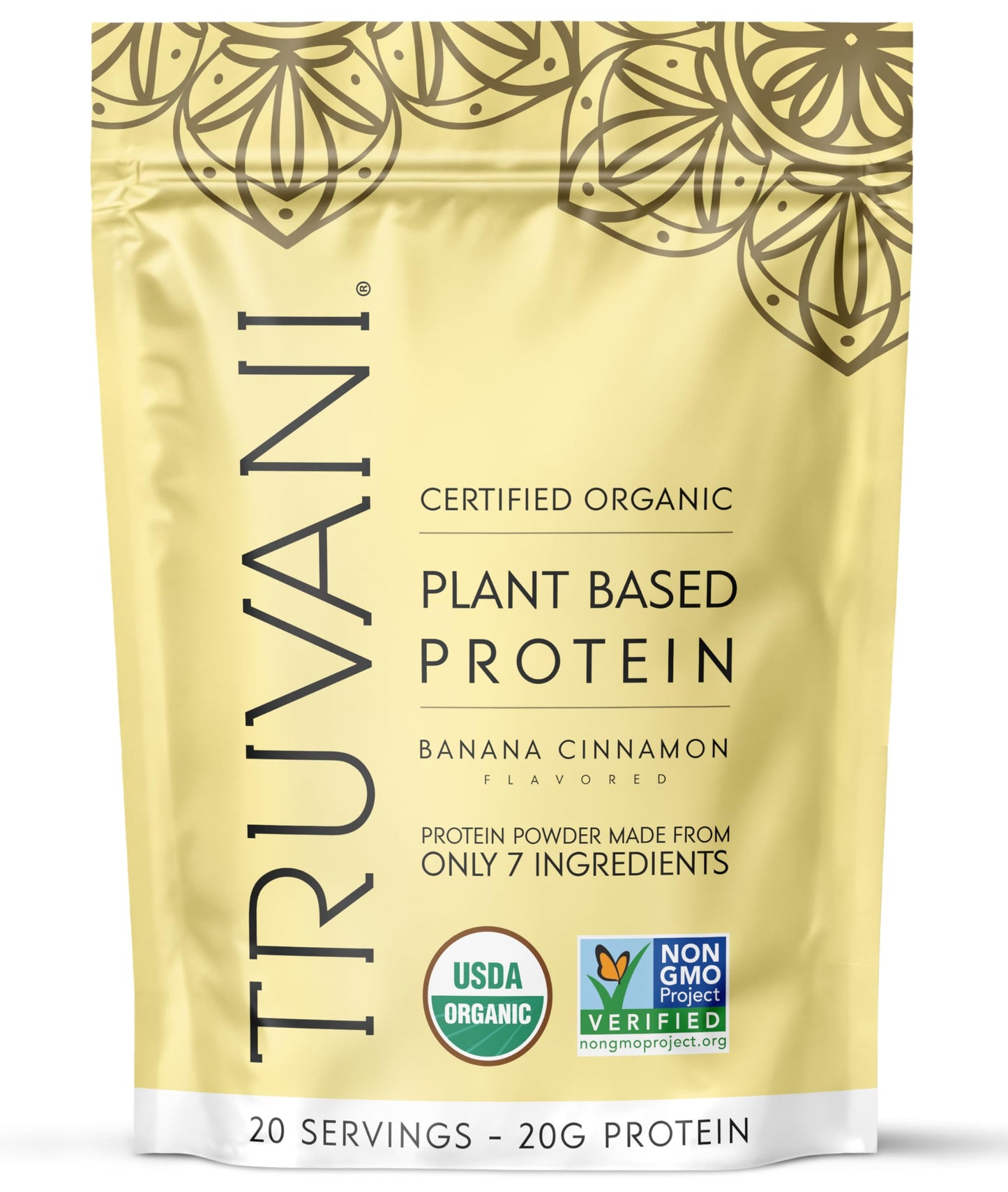 Truvani Vegan Protein Powder | Vanilla | 20g Organic Plant Based Protein | 18 Servings | Keto | Gluten & Dairy Free | Low Carb | No Added Sugar