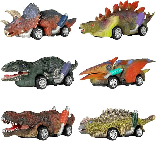 DINOBROS Dinosaur Toy Pull Back Cars,6 Pack Dino Toys for 3 Year Old Boys Girls and Toddlers,Boy Toys Age 3,4,5 and Up,Pull Back Toy Cars,Dinosaur Games with T-Rex nirvanaguru