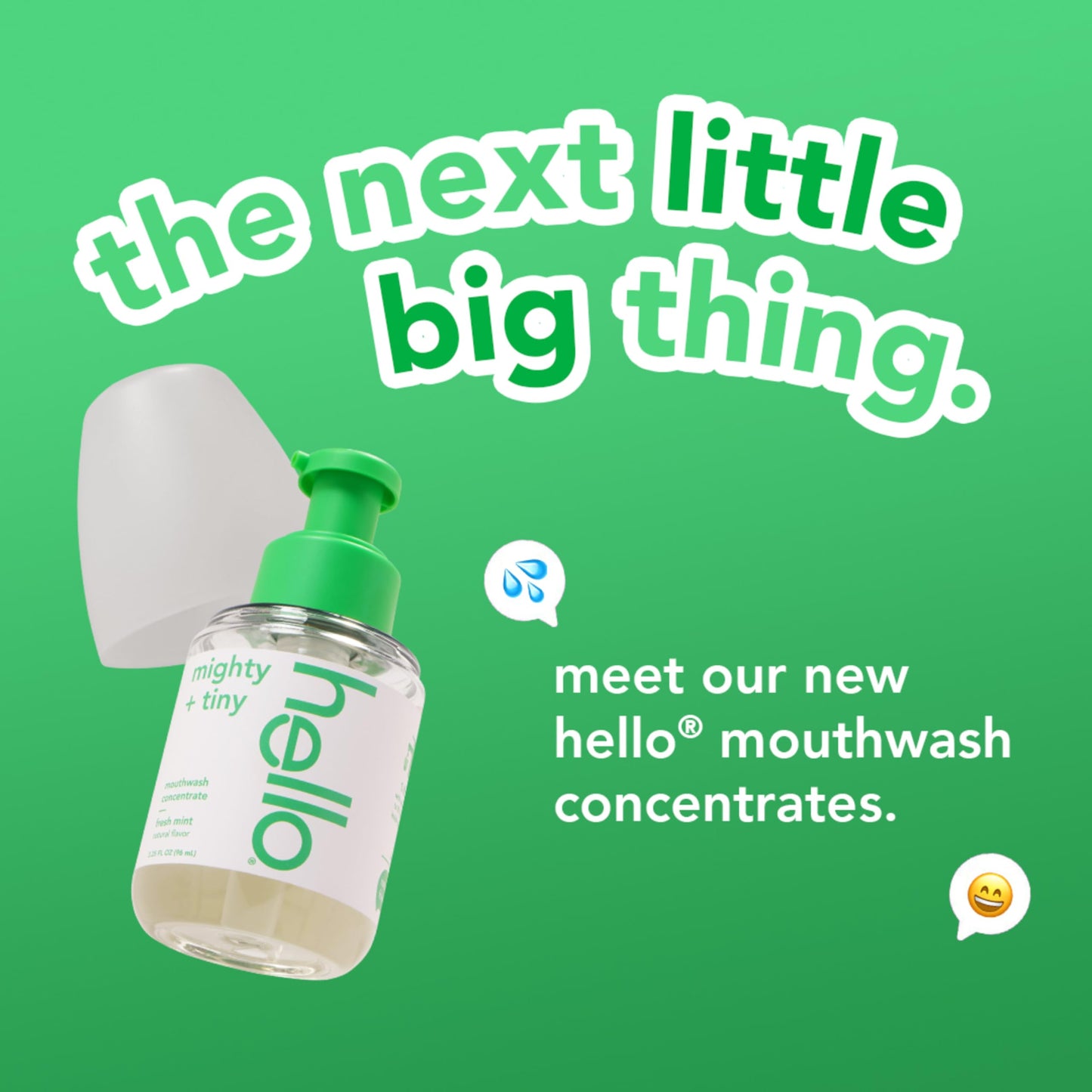 Hello Fresh Mint Mouthwash Concentrate, Alcohol Free for Bad Breath, Travel Size Mouthwash Made with Coconut Oil and Tea Tree Oil, Helps Freshen Breath, 2 Pack, 3.25 Oz Pump Bottles Nirvana Guru