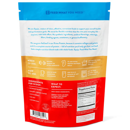 Equip Foods Prime Protein Powder | Clean, Grass Fed Beef Protein Isolate | Carnivore Protein Powder | Paleo, Keto Friendly | Gluten, Dairy Free | Helps Build & Repair Tissue | 30 Servings, Chocolate