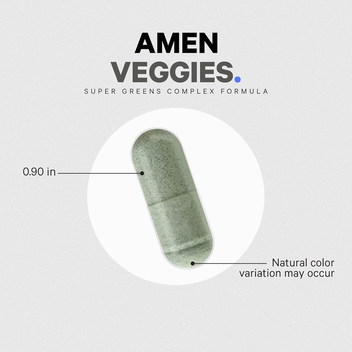 Amen Veggies, Daily Veggies Vitamins Supplement, Vegetables Vegan Blend & Whole-Food Raw Greens Multivitamin Capsules, Mushroom Complex, Superfood, Minerals, Green Vegetable Nutrients, Non-GMO, 90 ct Nirvana Guru