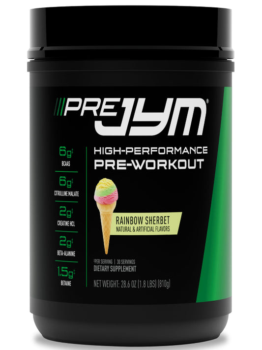 JYM Supplement Science Pre JYM Strawberry Kiwi Pre Workout Powder - BCAAs, Nootropics, Creatine HCI, Citrulline, Beta-Alanine, Betaine, Taurine, Huperzine 30 Servings Nirvana Guru