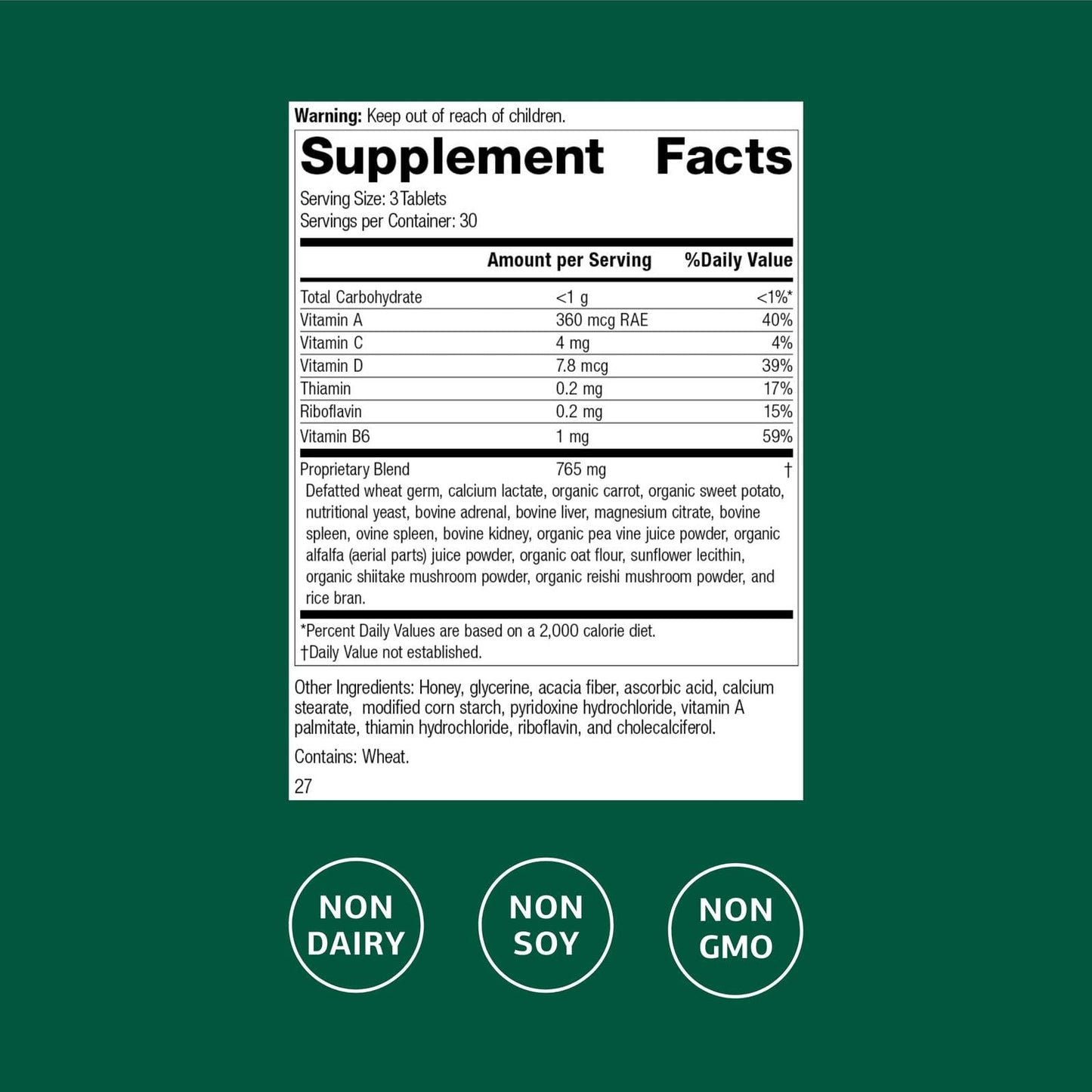 Standard Process Catalyn - Whole-Food Based Foundational Support for General Wellbeing with Vitamins D, C, A & B6, Thiamine, Riboflavin, Magnesium Citrate & More - 90 Tablets Nirvana Guru