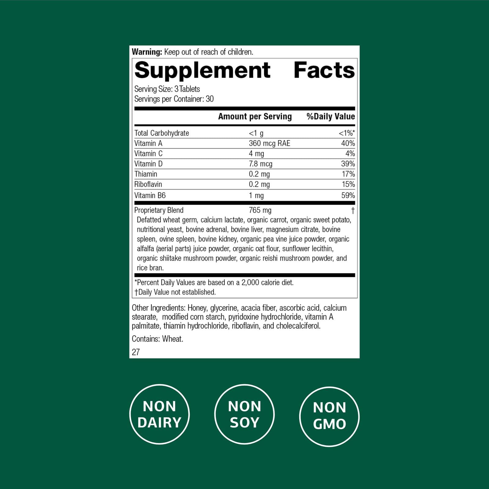 Standard Process Catalyn - Whole-Food Based Foundational Support for General Wellbeing with Vitamins D, C, A & B6, Thiamine, Riboflavin, Magnesium Citrate & More - 90 Tablets Nirvana Guru