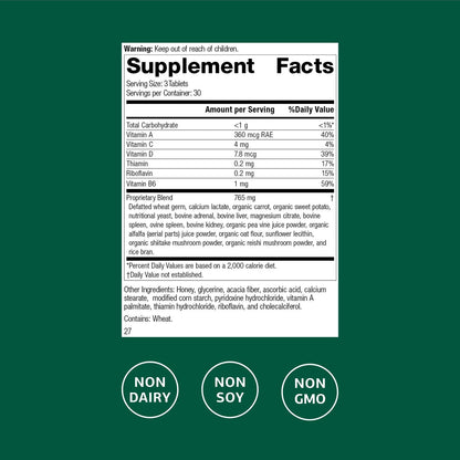 Standard Process Catalyn - Whole-Food Based Foundational Support for General Wellbeing with Vitamins D, C, A & B6, Thiamine, Riboflavin, Magnesium Citrate & More - 90 Tablets Nirvana Guru