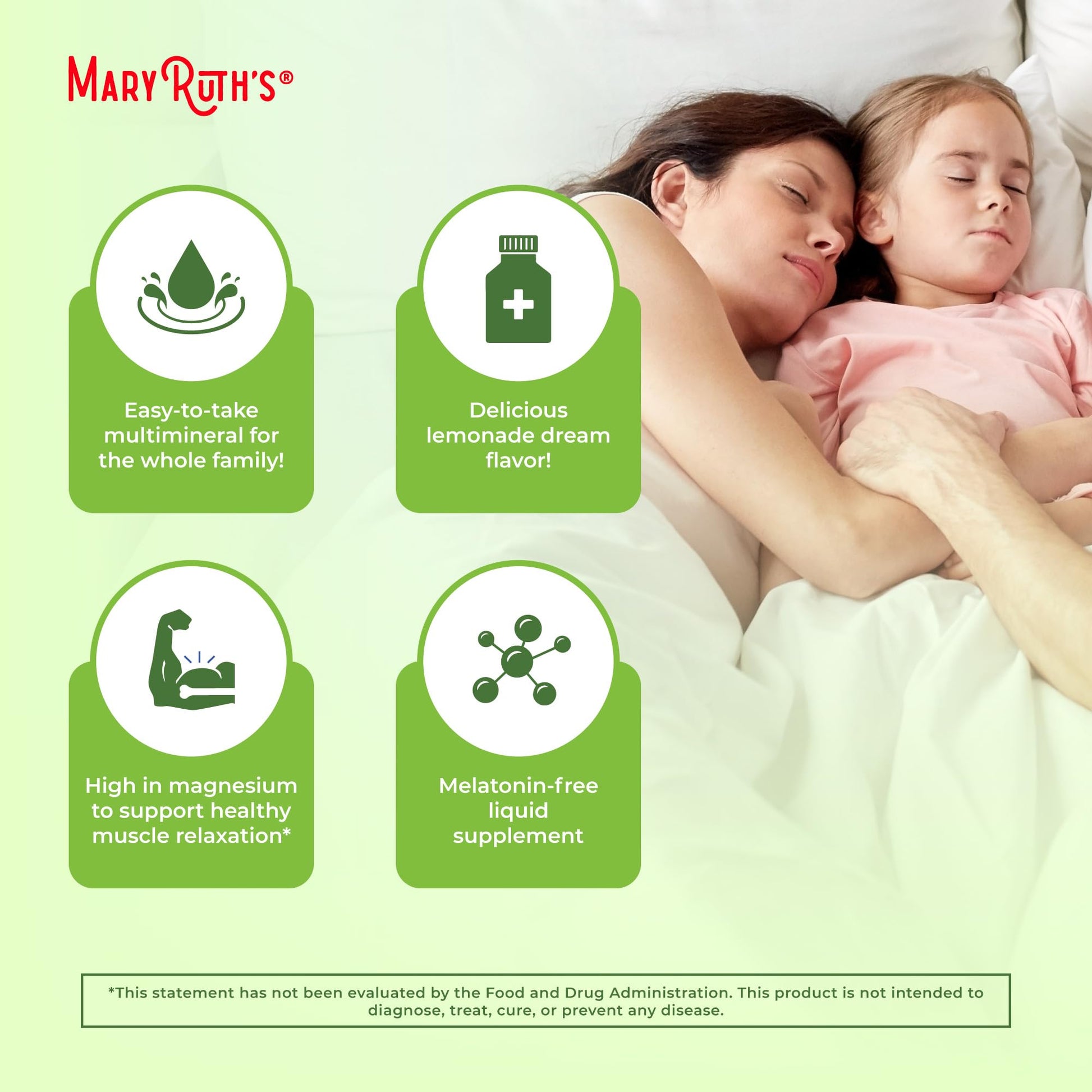 MaryRuth's Liquid Nighttime Multimineral | NO Melatonin | Bedtime Routine | Magnesium Citrate | Calcium | Zinc | Vitamin D3| Available in 4 Flavors | Vegan | Sugar Free | Gluten Free | 32 Oz - Nirvana Guru