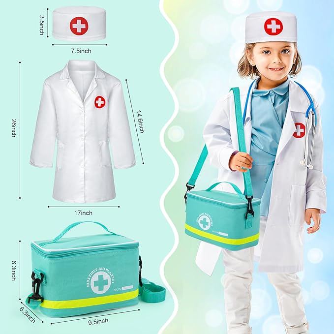 Sundaymot Doctor Kit for Kids, 34 Pcs Pretend Playset for Toddlers, Doctor kit for Toddlers 3-5, with Medical Bag, Stethoscope and Other Accessories, for Boys and Girls Fun Role Playing Game nirvanaguru