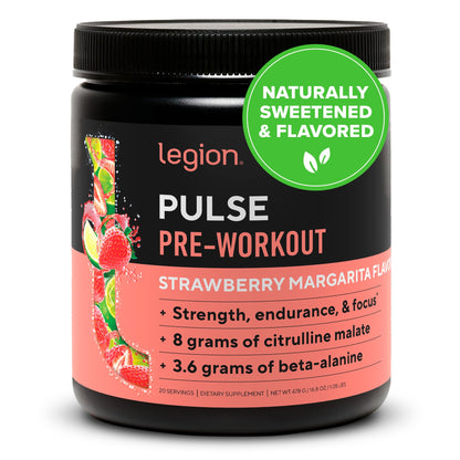LEGION Pulse Pre Workout Supplement - All Natural Nitric Oxide Preworkout Drink to Boost Energy, Creatine Free, Naturally Sweetened, Beta Alanine, Citrulline, Alpha GPC (Fruit Punch) Nirvana Guru