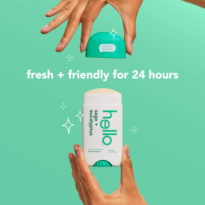 hello Sweet Coconut Deodorant With Shea Butter for Women + Men, Aluminum Free, Baking Soda Free, Parabens Free, 24 Hour Odor Protection, 2.6 Ounce, 2 Pack Nirvana Guru