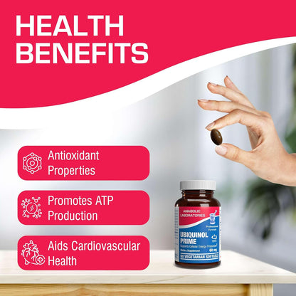 Ultra Absorption Ubiquinol CoQ10 Supplement - Coenzyme Q10 Supplement for Heart Immune Energy Cellular & Brain Support - Vegetarian Non-GMO & Made in The USA in cGMP Facilities - 60 Servings Nirvana Guru