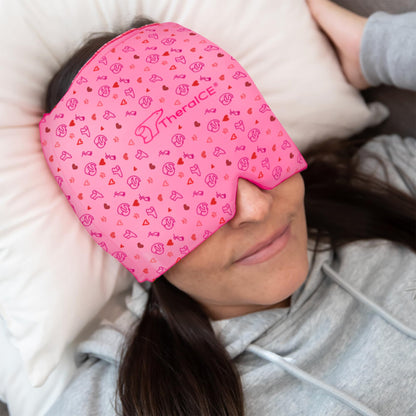 TheraICE Migraine Relief Cap, Soothing Headache Hat Ice Pack Mask, Face Cold Compress Cooling Gel Head Wrap Products for Tension, Stress & Hangover
