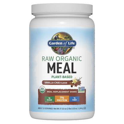 Garden of Life Meal Replacement Shakes, Vegan Raw Organic Protein Powder, Chocolate Protein Powder with Plant Based Pea Protein, Sprouts, Greens, Probiotics, Dairy Free 28 Servings - Nirvana Guru