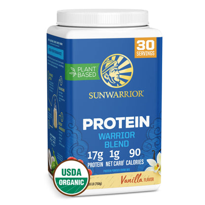 Organic Plant Based Protein Powder | Vegan Organic Protein Powder Vanilla Flavored with BCAA Amino Acids & Hemp Seed Pea Blend | Non-GMO Soy Dairy Filler & Gluten Free (Vanilla, 32 Servings) - Nirvana Guru