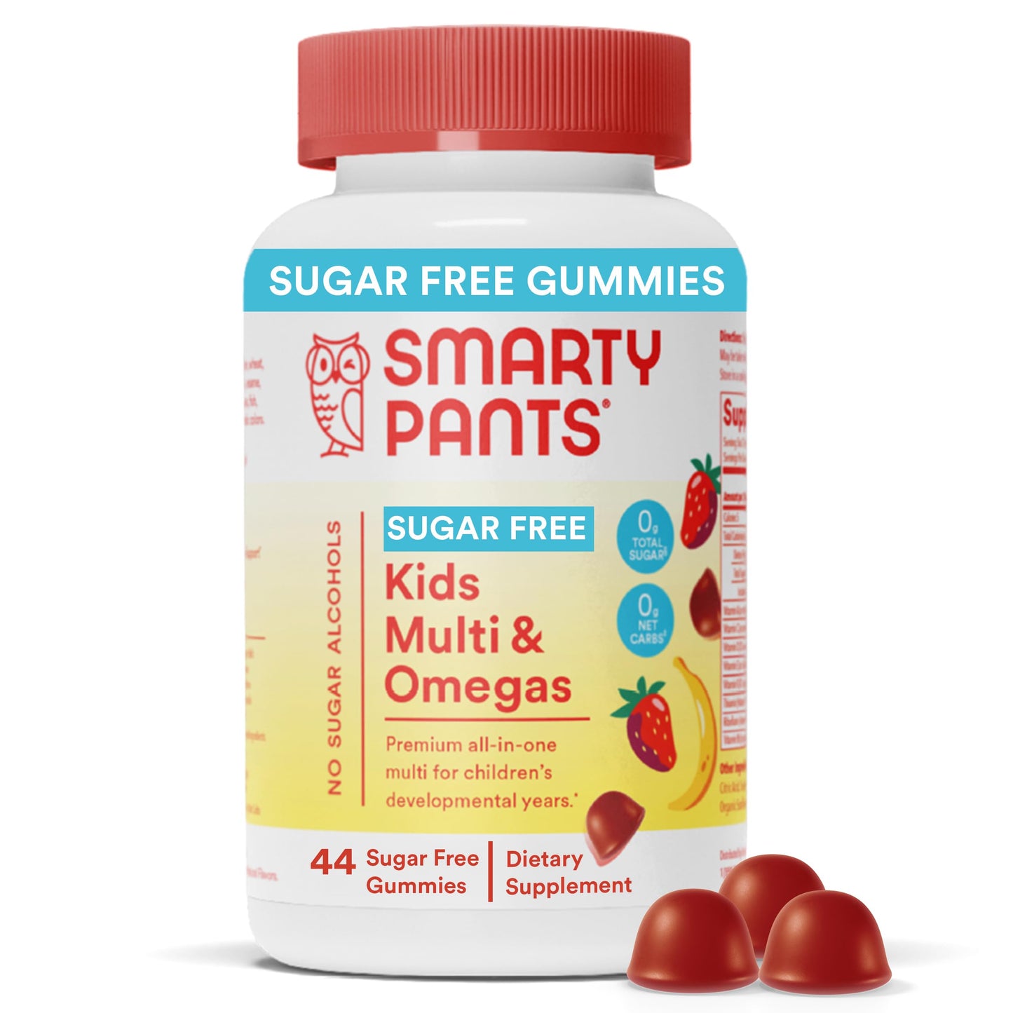 SmartyPants Organic Kids Multivitamin Gummies: Probiotics, Omega 3 (ALA), Vitamin D3, C, Vitamin B12, B6, A, K & Zinc for Immune Support, Biotin, Three Fruit Flavors, 120 Count (30 Day Supply) Nirvana Guru