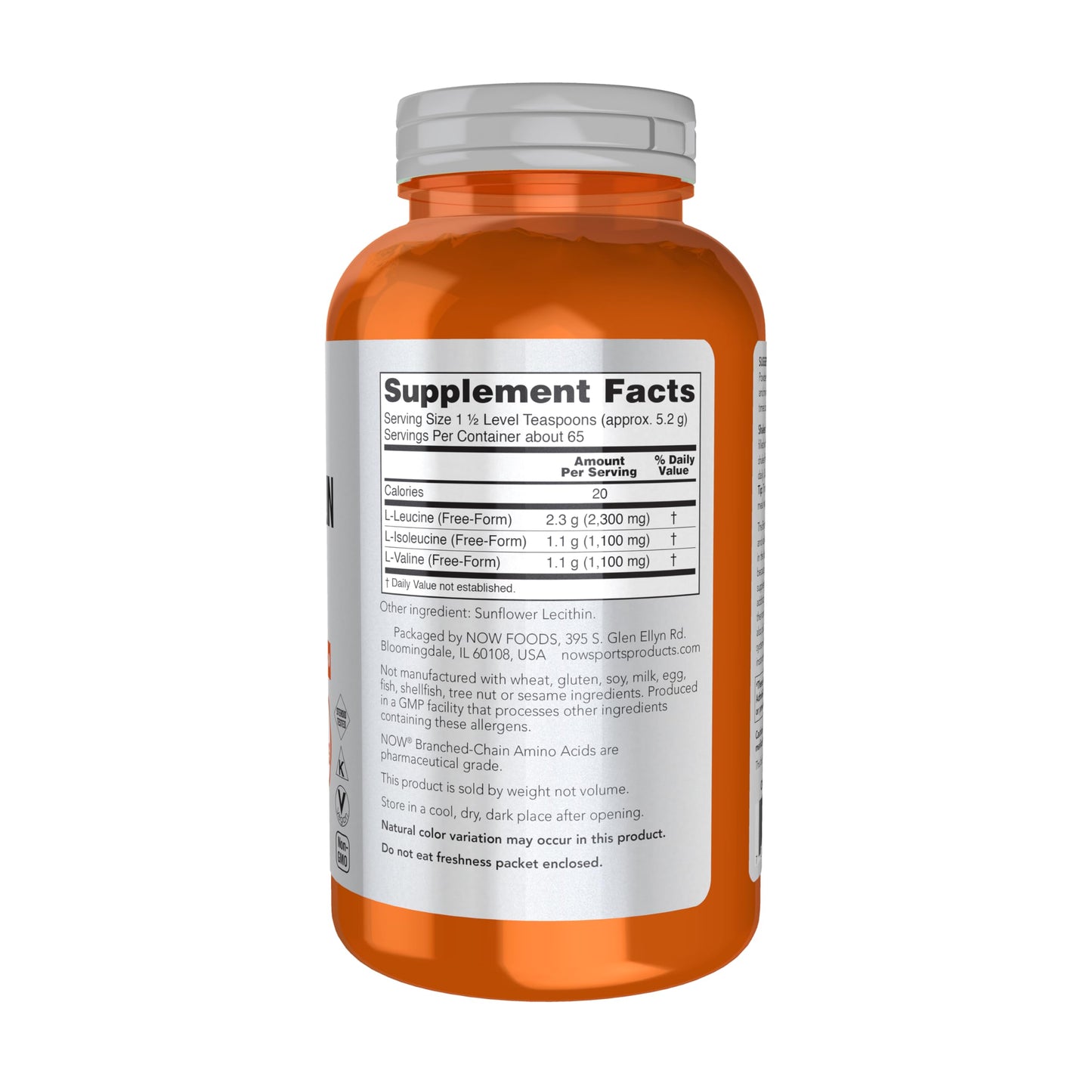 NOW Foods Sports Nutrition, Branched Chain Amino Acids, With Leucine, Isoleucine and Valine, 240 Veg Capsules Nirvana Guru
