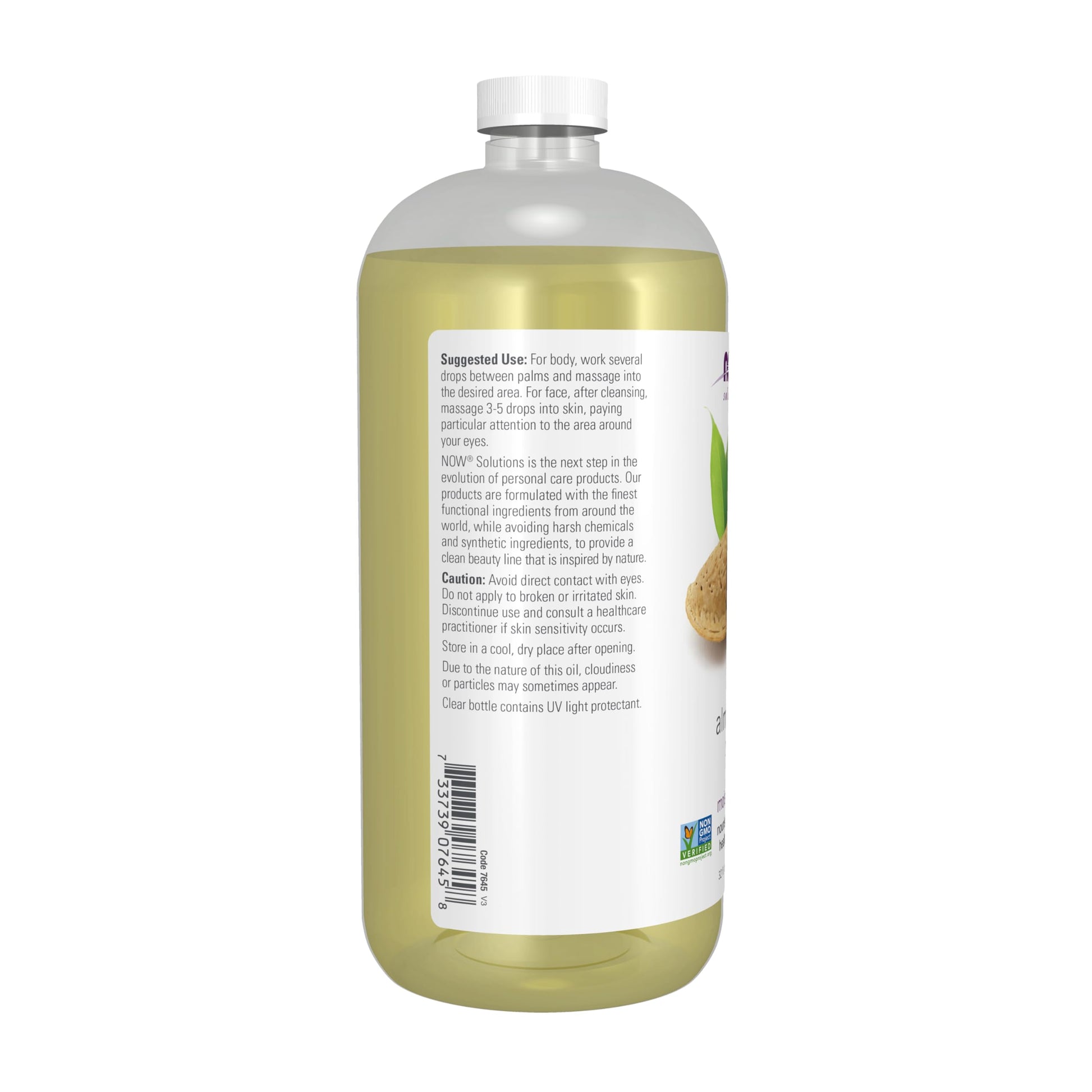 NOW Foods Solutions, Sweet Almond Oil, 100% Pure Moisturizing Oil, Promotes Healthy-Looking Skin, Unscented Oil, 16-Ounce,Package may vary - Nirvana Guru