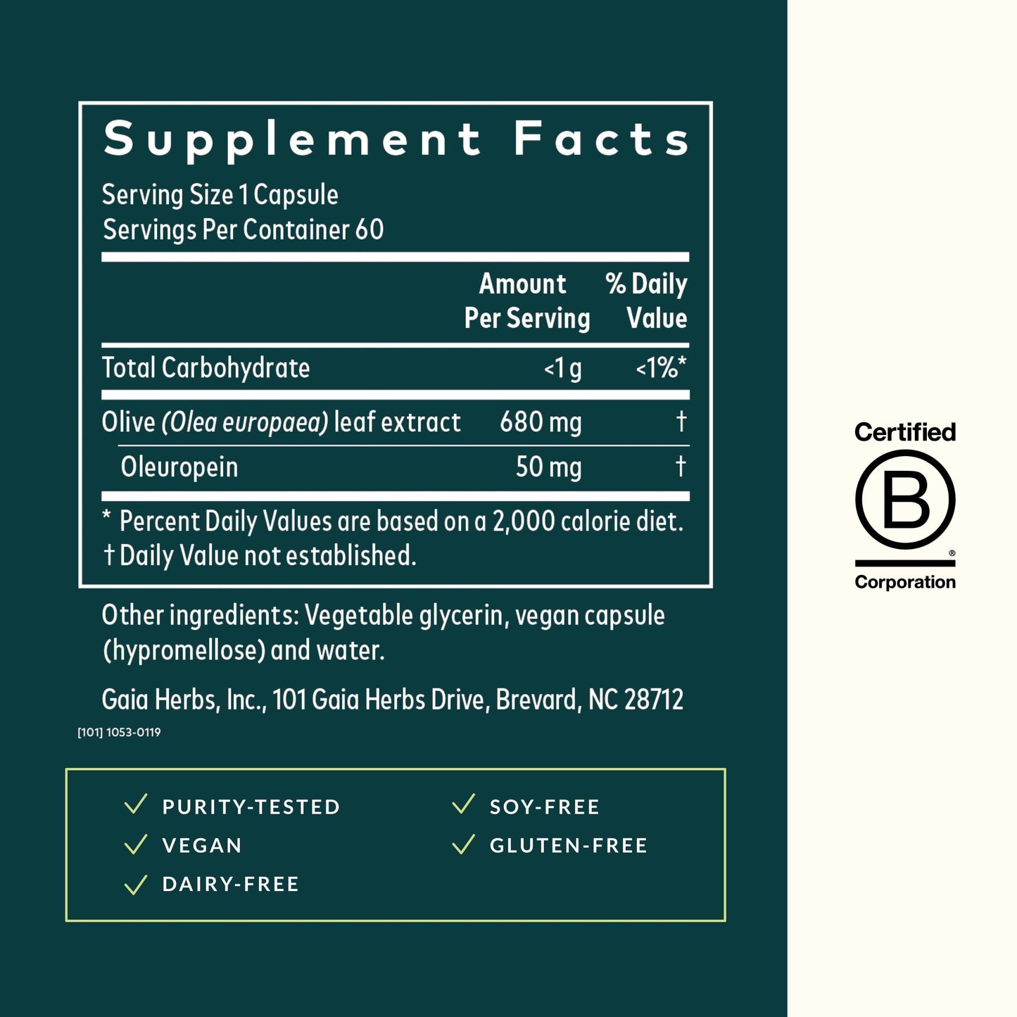 Gaia Herbs Olive Leaf - Traditional Immune Health Support - Immune System Supplement with Olive Leaf Extract and Oleuropein - 120 Vegan Liquid Phyto-Caps - Nirvana Guru