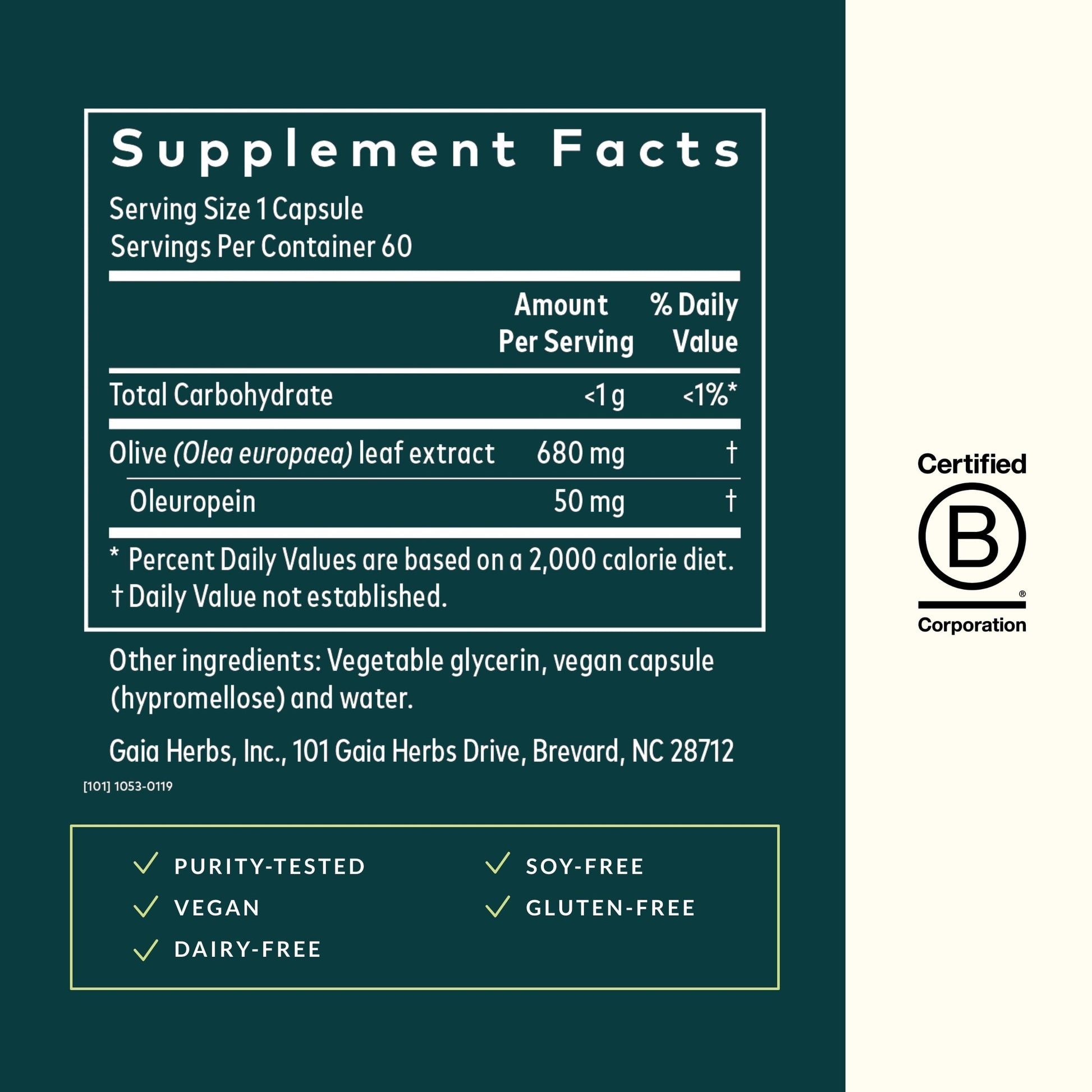 Gaia Herbs Olive Leaf - Traditional Immune Health Support - Immune System Supplement with Olive Leaf Extract and Oleuropein - 120 Vegan Liquid Phyto-Caps - Nirvana Guru