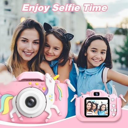 Goopow Kids Camera Toys for 3-8 Year Old Girls Boys,Children Digital Video Camcorder Camera with Cartoon Soft Cover, Best Chritmas Birthday Festival Gift for Kids - 32G SD Card Included nirvanaguru