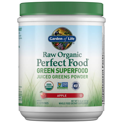 Garden of Life Raw Organic Perfect Food Green Superfood Juiced Greens Powder - Chocolate, 30 Servings (Packaging May Vary) - Nirvana Guru
