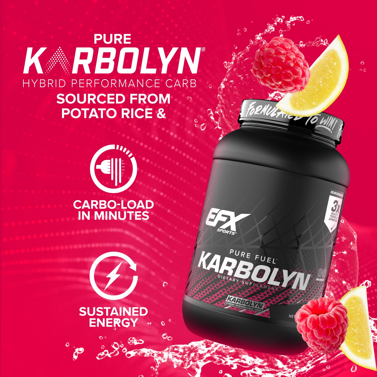 EFX Sports Karbolyn Fuel | Fast-Absorbing Carbohydrate Powder | Carb Load, Sustained Energy, Quick Recovery | Stimulant Free | 39 Servings (Neutral) Nirvana Guru